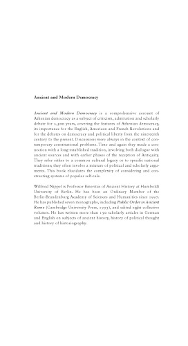 Ancient and Modern Democracy: Two Concepts of Liberty?