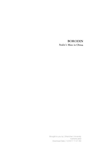 Borodin: Stalin’s Man in China