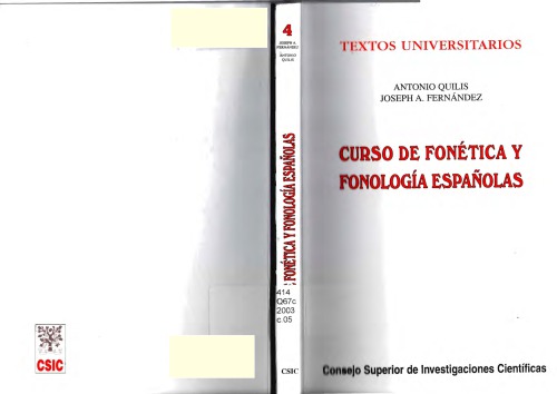 Curso de fonética y fonología españolas: para estudiantes angloamericanos