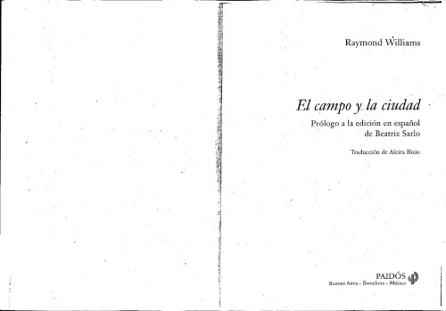 El Campo y la Ciudad (Espacios del Saber) (Spanish Edition)