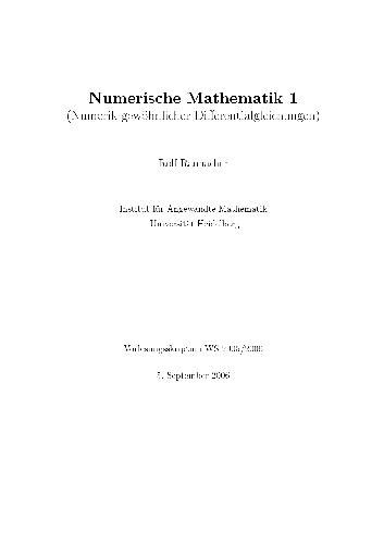Numerik gewoehnlicher DGL 003