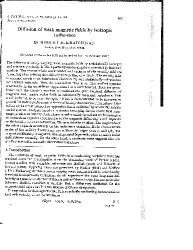 Diffusion of magnetic fields