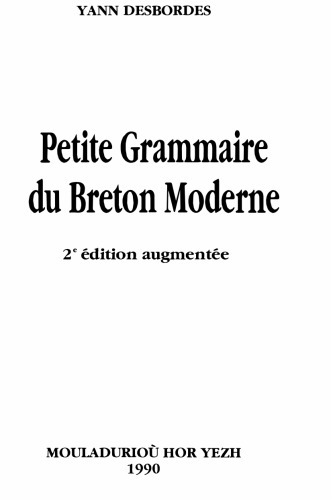 Petite grammaire du Breton moderne