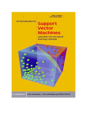 An Introduction to Support Vector Machines and Other Kernel-based Learning Methods
