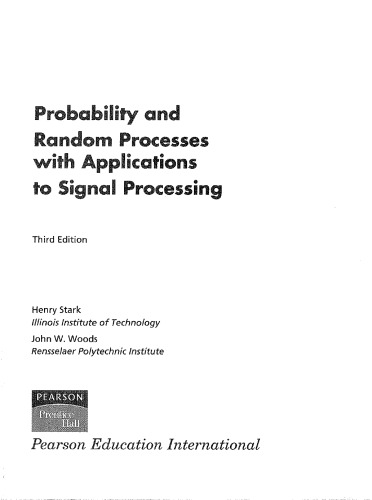 Probability and Random Processes with Applications to Signal Processing