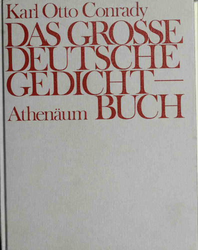 Das große deutsche Gedichtbuch