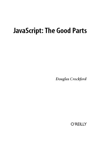 JavaScript. The Good Parts