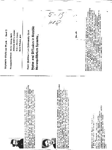 Noise and Diffusion in Bistable Nonequlibrium Systems
