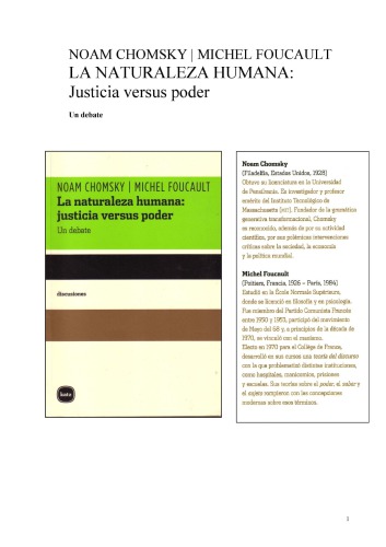 La naturaleza humana: justicia versus poder, un debate