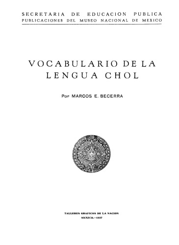 Vocabulario de la lengua maya Chol