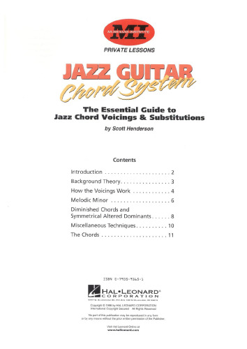Jazz Guitar Chord System