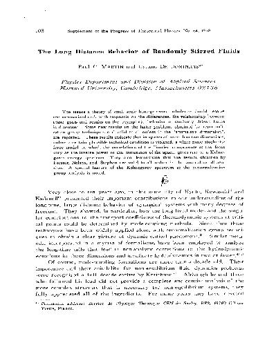 Randomly Stirred fluids SupplProg