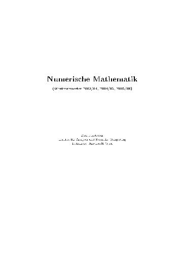 Numerische Mathematik 004