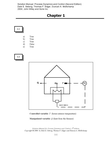 Solutions Manual - Process Dynamics and Control