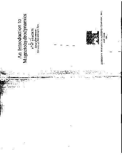 an introduction to magnetohydrodynamcs