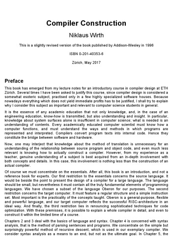 Compiler Construction (revised)