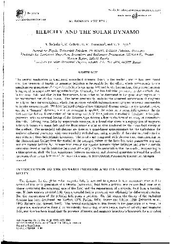 Helicity and the solar dynamo