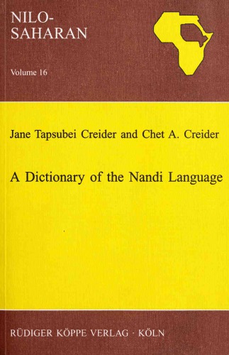 A Dictionary of the Nandi Language
