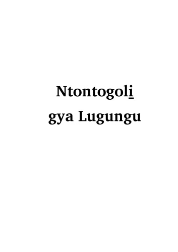 Ntontogoli̱ gya Lugungu. Lugungu Dictionary