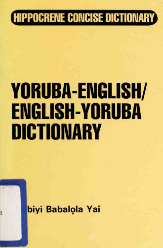 Yoruba-English / English-Yoruba Concise Dictionary