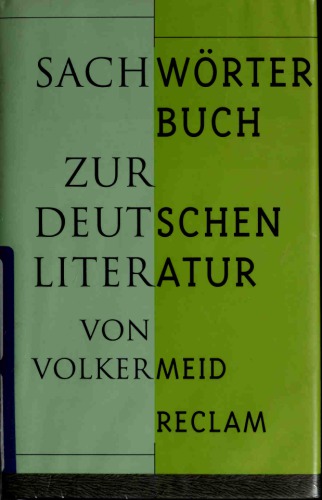 Sachwörterbuch zur deutschen Literatur