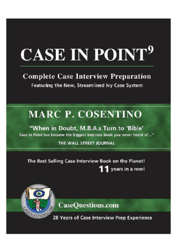 Case in Point 9: Complete Case Interview Preparation