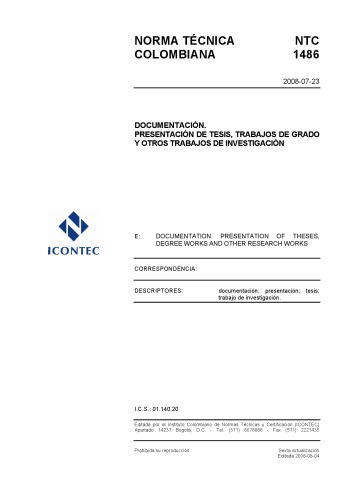 Norma Técnica Colombiana 1486