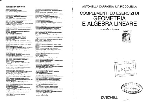 Complementi ed esercizi di geometria ed algebra lineare