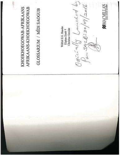 Khoekhoegowab-Afrikaans: glossarium / Afrikaans-Khoekhoegowab: mîdi saogub