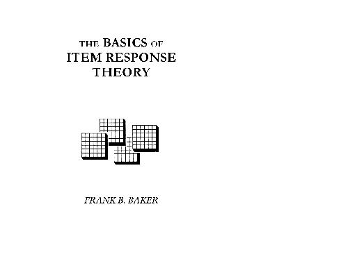 The Basics of Item Response Theory