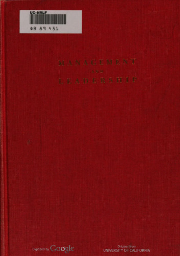 Management and Leadership