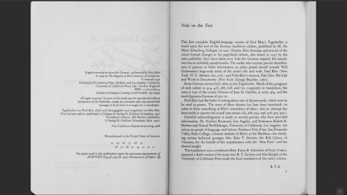 The Diaries of Paul Klee, 1898–1918