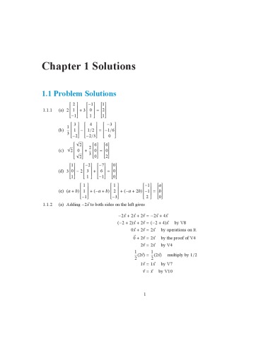 Linear Algebra 1&2 Edition 4.0 Solution