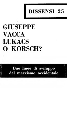 Lukacs o Korsch?