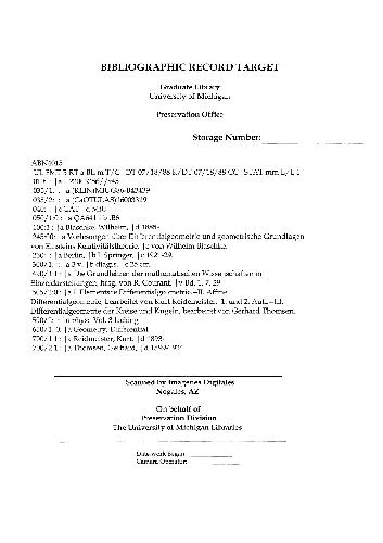 Vorlesungen uber Differentialgeometrie und geometrische Grundlagen von Einsteins Relativitatstheorie