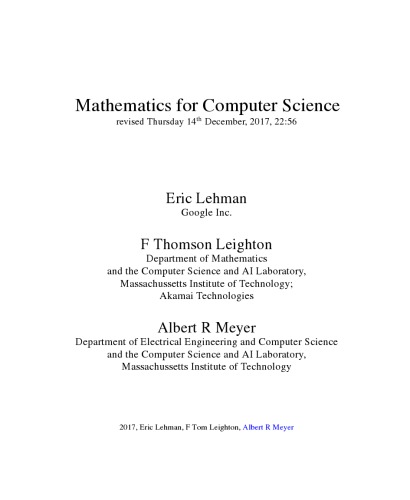 Mathematics for Computer Science