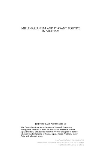 Millenarianism and Peasant Politics in Vietnam