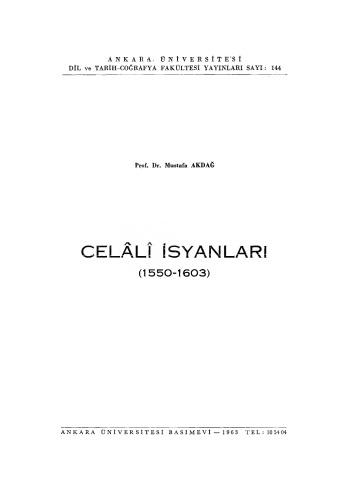 Celalı İsyanları (1550-1603)