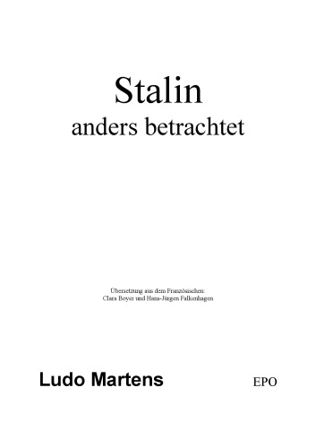 Stalin anders betrachtet