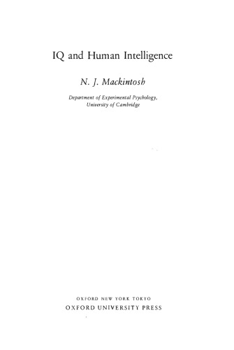 IQ and Human Intelligence