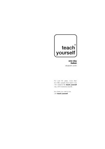 Teach Yourself One-Day Italian
