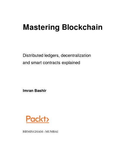 Mastering Blockchain