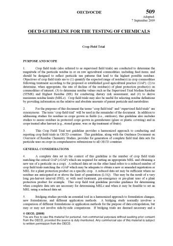 Test no. 509: crop field trial