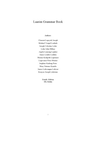 Laarim Grammar Book