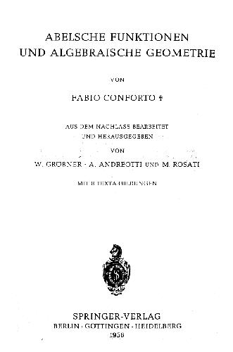 Abelsche Funktionen und algebraische Geometrie MAg