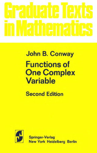 Functions of One Complex Variable