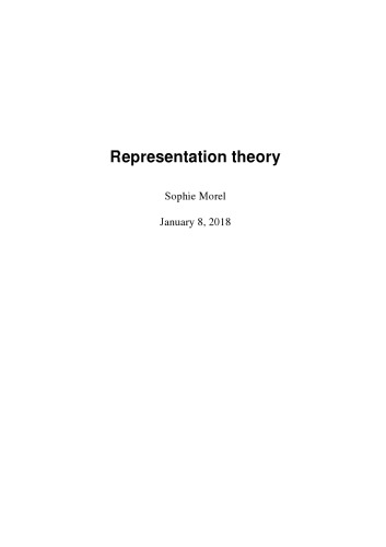 Representation theory [lecture notes]