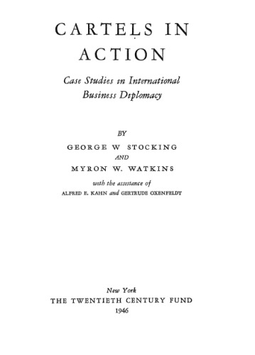 Cartels in Action: Case Studies in International Business Diplomacy