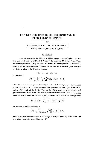 Potential techniques for boundary value problems on C1-domains