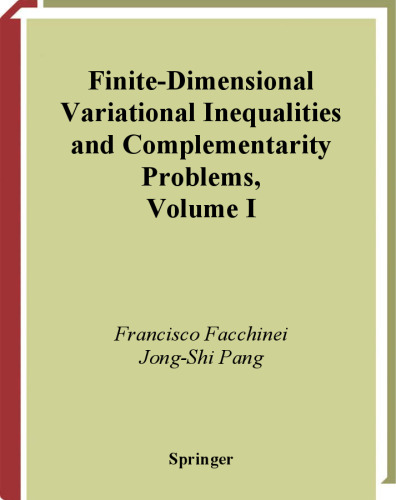 Finite-dimensional Variational Inequalities and Complementarity Problems